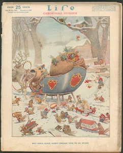 Life Magazine December 6 1917 Christmas Issue~Santa Claus~Life Savers Ad - Picture 1 of 23