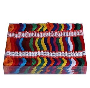 Ensemble de fils à broder en coton (multicolore, paquet de 50 US)
