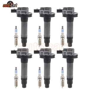 6X Ignition Coil & Motorcraft Platinum Spark Plug For Ford Lincoln Mazda UF553 - Foto 1 di 11