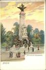 12515308 Paris Monument Gambetta Dessin Kuenstlerkarte Werbung Negus Caffee Pari