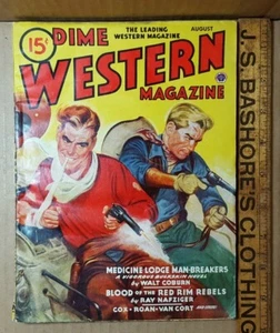 Vintage Dime Western Magazin August 1945 #4 (H-2) - Bild 1 von 8