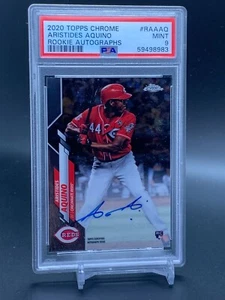 Autógrafos de novato Aristides Aquino 2020 cromados Topps automático radiocontrol como nuevo PSA 9 - Imagen 1 de 2