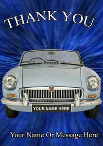 MGB Roadster Car Thank You A5 Personalised Greeting Card PIDMGB1 - Picture 1 of 1