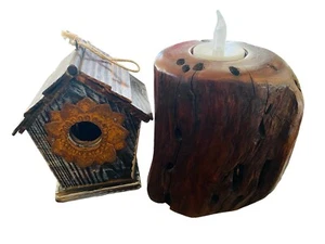 wohndeko artikel. Kerzenhalter Massivholz beide 5" hoch - Bild 1 von 4