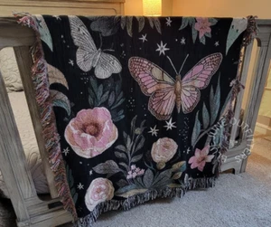 WITCH'S NIGHT GARDEN | WOVEN THROW BLANKET - Picture 1 of 6