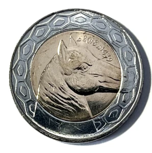 2018 Algeria 100 dinars Bimetallic coin Arabian Thoroughbred Horse Wildlife - Picture 1 of 2