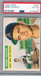 1956 Topps #261 Bobby Shantz PSA 4 Athletisch - Bild 1 von 2