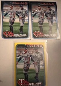 Topps 2024 Update Twin Pillars Lot Of 3 Yellow Base - Picture 1 of 2
