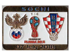 football pin  badge FIFA World Cup 2018 14 final Russia - Croatia