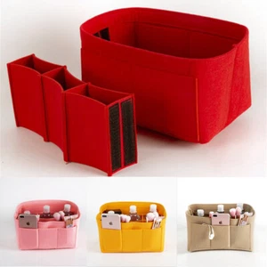 Cartera Organizadora Bolsa Mujer Organizador Inserto Forro Bolsa de Viaje Bolso de Mano Fieltro - Imagen 1 de 21