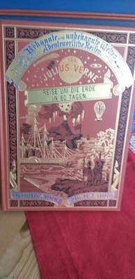 Jules Verne Buchreihe 15 Titel Farbschnitt 80er Jahre - Bild 1 von 4