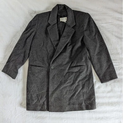 Jennifer Moore Charcoal Gray Wool Blend Coat Jacket Women's Size 14 Minimalist - Image 1 of 4