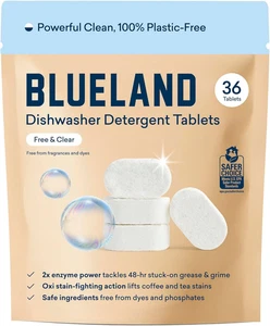 100% Plastic-Free Dishwasher Detergent Tablets, 36 Count, Free & Clear, Eco-Frie - Picture 1 of 12