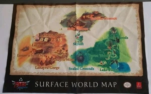 The Legend of Zelda Skyward Sword Nintendo Wii Prima Cloth Superficie Mappa del Mondo - Foto 1 di 4