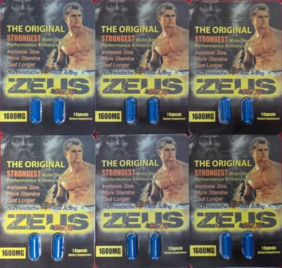 Zeus Plus 1600 Suplemento Mejora Masculina 6X Paquete Doble - (12)  Foto 1 de 2