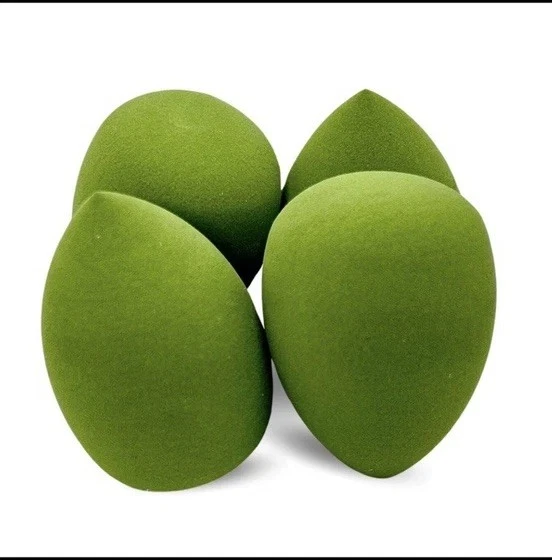 NUEVO Maquillaje Esponja Belleza Batidora, Verde, Paquete de 4, ENVÍO GRATUITO Foto 1 de 1