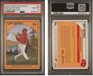 2023 TOPPS X BOB ROSS JOY OF BASEBALL RAFAEL DEVERS YELLOW /25 PSA 10 RED SOX - Picture 1 of 1