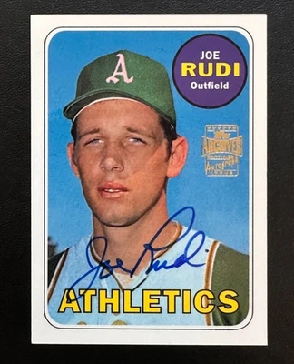 2001 Topps Archives: AUTO #587 Joe Rudi - Certified Autograph Issue 1969 RC - Image 1 of 2