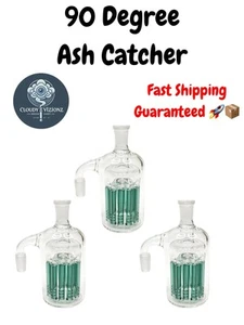 Cattura cenere vetro 14 mm 90° qualità premium tabacco acqua pipa bong narghilè - Foto 1 di 3