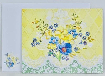 CAROL'S ROSE GARDEN Sunny Bouquet SINGLE Note Card CAROL WILSON FINE ARTS - Image 1 of 2