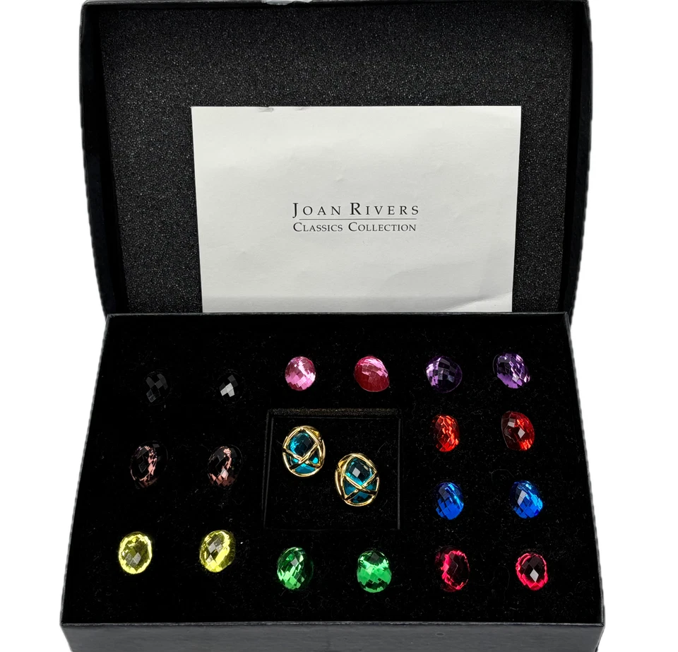 Juego de Pendientes Intercambiables JOAN RIVERS Colecciones Clásicas Post/Stud - Como Nuevo Foto 1 de 4