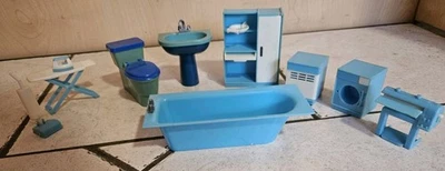 DDR Puppenstuben Möbel Bügelbrett Bügeleisen Staubsauger Trockner Waschmaschine - Bild 1 von 4