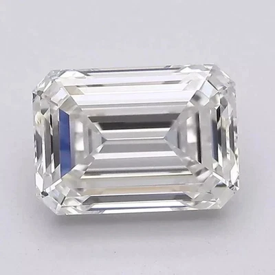 3 CT Natural White Diamond 7x10mm Emerald Cut VVS1 D Grade Certified Stone Y03 - Изображение 1 из 4