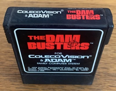 Dam Busters (Colecovision, 1984) Authentic Cartridge with 2 Overlays - Image 1 of 4
