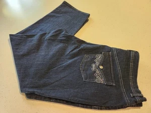 Gloria Vanderbilt PANTS Size 20W Amanda Jeans Detailed Pocket Flap Denim - A2 - Picture 1 of 5