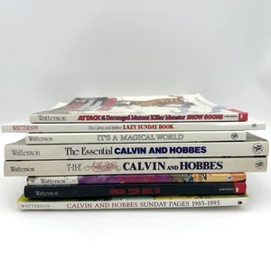 Calvin and Hobbes Lot of 8 Books Bill Watterson Comic Strip Collection Bundle - Bild 1 von 24