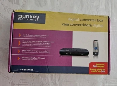 ENVÍO GRATUITO Sunkey NUEVO SK-801ATSC Caja Convertidora Digital con Paso Analógico Foto 1 de 3