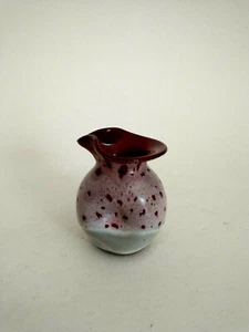 SMP Smokey Mountain Pottery Thumbprint Small Vase Creamer 3 1/4" Tall - Foto 1 di 5