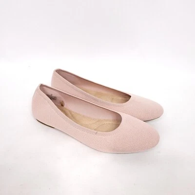 Old Navy Womens Ballet Flats Dress Shoes Size 10 Pink Knit Slip On Comfort - Image 1 of 4