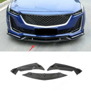 Carbon Fiber Front Bumper Lip Spoiler Bodykit For Cadillac CT5 CT5-V 2020-2023 - Picture 1 of 13