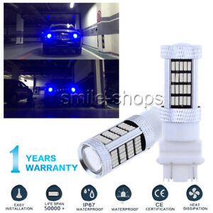 2pcs Blue 3157 4157 High Power 92 SMD LED For Car Daytime Running Light DRL Bulb