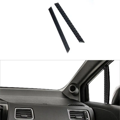 Cubierta de pilar de ventana de fibra de carbono 2 piezas para Honda Civic Coupé 2013-15 Foto 1 de 4