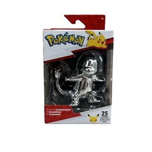 Pokémon Charmander Figure 25th Anniversary Celebration 3" Silver Display Figures - Picture 1 of 3