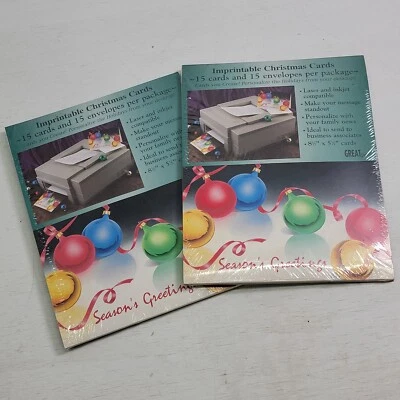 2 - Great Papers Ornaments Print Your Own Holiday Christmas Cards & Envelopes 15 - Image 1 of 3