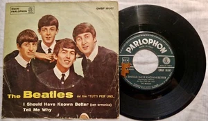 45 BEATLES I SHOULD HAVE KNOWN BETTER - ANNO 1964 QMSP 16367 Label Verde Scuro - Foto 1 di 2