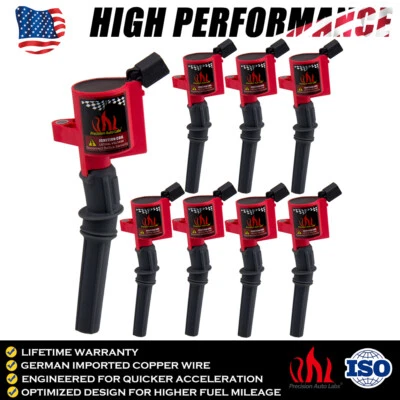 Paquete de 8 bobinas de encendido para Ford 5,4 L/4,6 L 2000-2004 F150 Expedition FD503 DG508 Foto 1 de 4