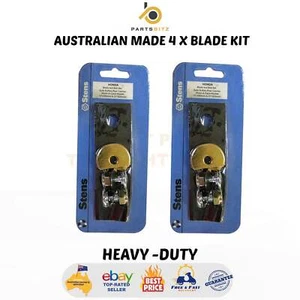 Australian Made 4 X Blade Kit Fits Honda Lawn Mowers HRU19 HRU21 06720-VA3-K00 1 - Picture 1 of 1
