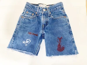 Levi’s 550 Denim Shorts Girls Size 8 Slim DIY - Picture 1 of 6