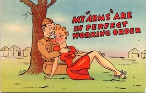 My Ares in Perfect Order Romantic Couple Military Comic Humor Postcard - Picture 1 of 2