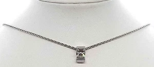 Halskette und Anhänger mit Brillant 0,3 ct. 18k 750er Weissgold -sehr hübsch- - Bild 1 von 3