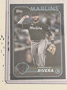 2024 Topps Update #US70 Emmanuel Rivera ROYAL BLUE Miami Marlins - Picture 1 of 2