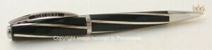 VISCONTI DIVINA BLACK WITH SILVER TRIM BALL POINT PEN MAGNIFICENT AND SPLENDID!!