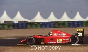 JEAN ALESI FERRARI 642 FRENCH GP 1991 NEGATIVE 35MM PHOTOGRAPH - Picture 1 of 2