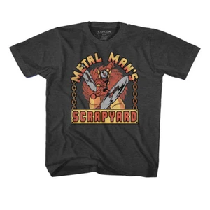 Mega Man Metal Man's Scrapyard Capcom Video Game Youth T Shirt 2T-YXL - Picture 1 of 3