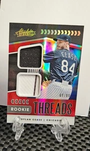 2020 Absolute Rookie Threads /99 Double Swatch Dylan Cease Whitesox - Picture 1 of 2