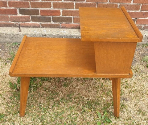 Mersman MCM Solid Wood End Table 2 Tier Step 7415 Danish Modern Cover